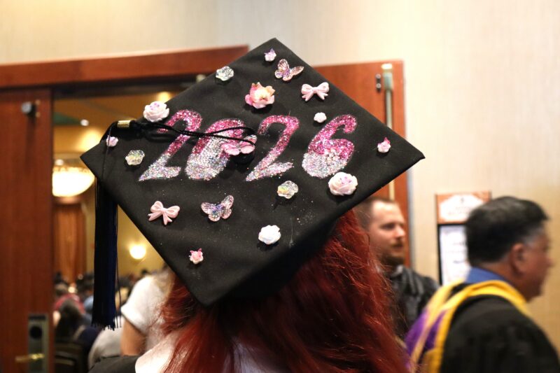 Black graduation hat