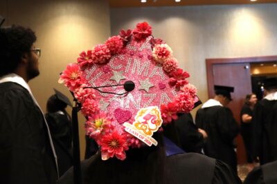Pink graduation hat